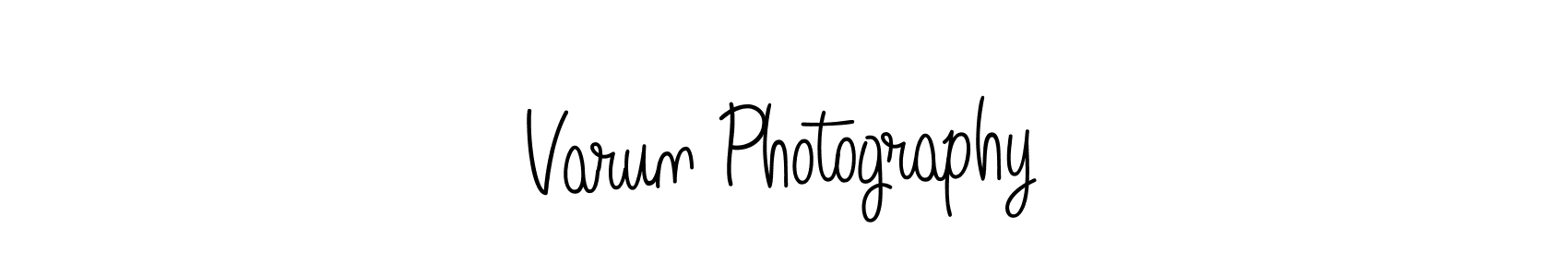 You should practise on your own different ways (Angelique-Rose-font-FFP) to write your name (Varun Photography) in signature. don't let someone else do it for you. Varun Photography signature style 5 images and pictures png