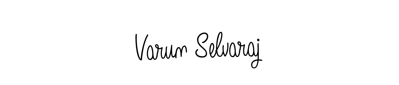 You should practise on your own different ways (Angelique-Rose-font-FFP) to write your name (Varun Selvaraj) in signature. don't let someone else do it for you. Varun Selvaraj signature style 5 images and pictures png
