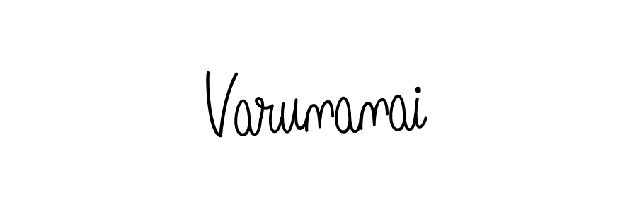 How to make Varunanai name signature. Use Angelique-Rose-font-FFP style for creating short signs online. This is the latest handwritten sign. Varunanai signature style 5 images and pictures png