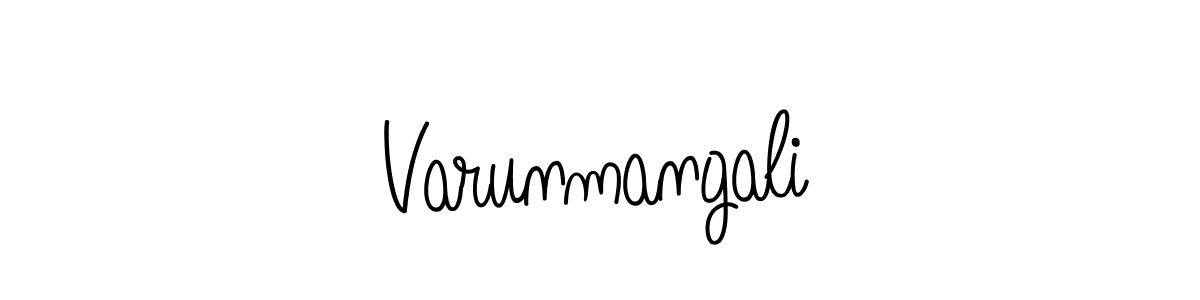 How to Draw Varunmangali signature style? Angelique-Rose-font-FFP is a latest design signature styles for name Varunmangali. Varunmangali signature style 5 images and pictures png