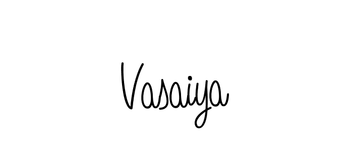 How to make Vasaiya name signature. Use Angelique-Rose-font-FFP style for creating short signs online. This is the latest handwritten sign. Vasaiya signature style 5 images and pictures png