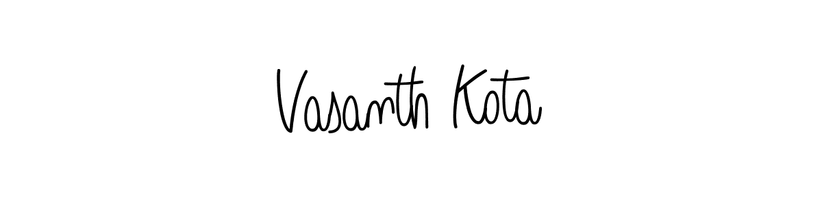 Make a beautiful signature design for name Vasanth Kota. With this signature (Angelique-Rose-font-FFP) style, you can create a handwritten signature for free. Vasanth Kota signature style 5 images and pictures png