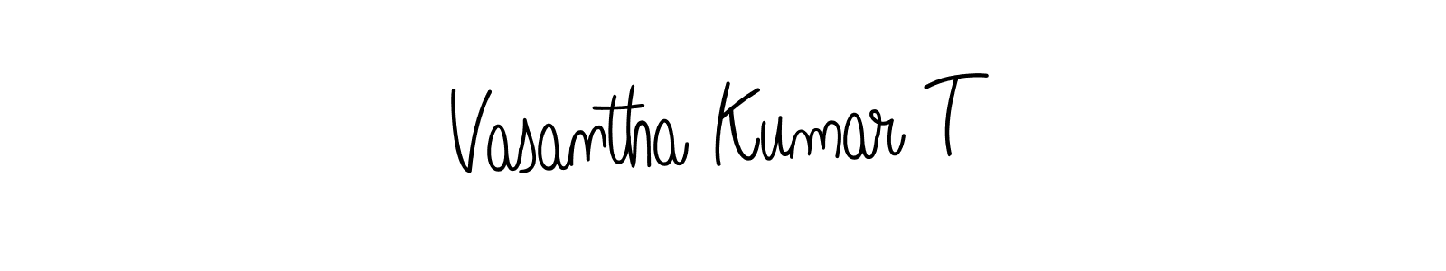 This is the best signature style for the Vasantha Kumar T name. Also you like these signature font (Angelique-Rose-font-FFP). Mix name signature. Vasantha Kumar T signature style 5 images and pictures png