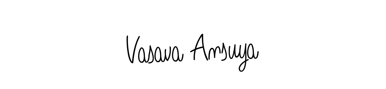 Angelique-Rose-font-FFP is a professional signature style that is perfect for those who want to add a touch of class to their signature. It is also a great choice for those who want to make their signature more unique. Get Vasava Ansuya name to fancy signature for free. Vasava Ansuya signature style 5 images and pictures png
