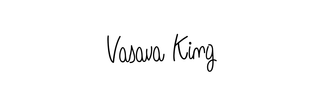 Vasava King stylish signature style. Best Handwritten Sign (Angelique-Rose-font-FFP) for my name. Handwritten Signature Collection Ideas for my name Vasava King. Vasava King signature style 5 images and pictures png