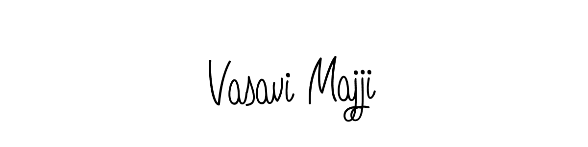 Design your own signature with our free online signature maker. With this signature software, you can create a handwritten (Angelique-Rose-font-FFP) signature for name Vasavi Majji. Vasavi Majji signature style 5 images and pictures png