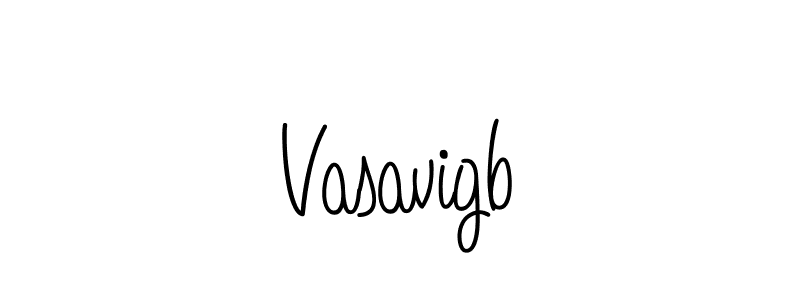 Use a signature maker to create a handwritten signature online. With this signature software, you can design (Angelique-Rose-font-FFP) your own signature for name Vasavigb. Vasavigb signature style 5 images and pictures png