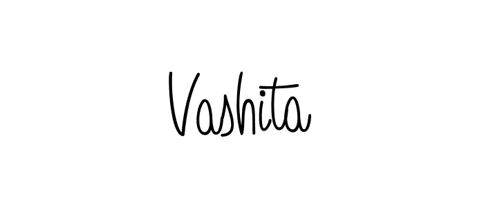 The best way (Angelique-Rose-font-FFP) to make a short signature is to pick only two or three words in your name. The name Vashita include a total of six letters. For converting this name. Vashita signature style 5 images and pictures png