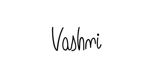 How to make Vashni name signature. Use Angelique-Rose-font-FFP style for creating short signs online. This is the latest handwritten sign. Vashni signature style 5 images and pictures png