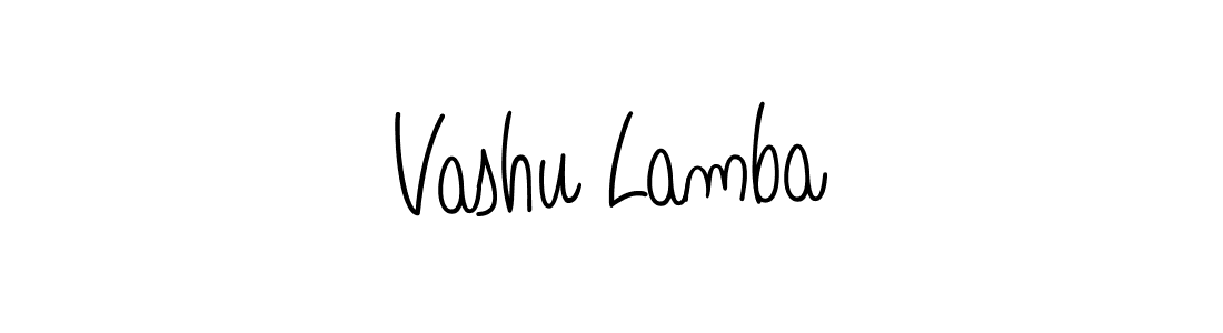 Check out images of Autograph of Vashu Lamba name. Actor Vashu Lamba Signature Style. Angelique-Rose-font-FFP is a professional sign style online. Vashu Lamba signature style 5 images and pictures png