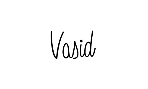 Make a beautiful signature design for name Vasid. With this signature (Angelique-Rose-font-FFP) style, you can create a handwritten signature for free. Vasid signature style 5 images and pictures png