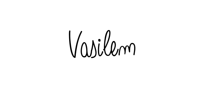 How to make Vasilem name signature. Use Angelique-Rose-font-FFP style for creating short signs online. This is the latest handwritten sign. Vasilem signature style 5 images and pictures png