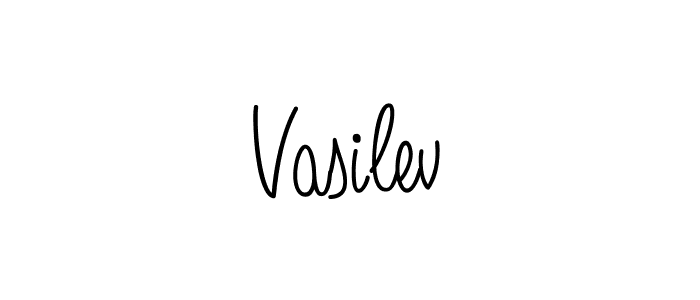 Use a signature maker to create a handwritten signature online. With this signature software, you can design (Angelique-Rose-font-FFP) your own signature for name Vasilev. Vasilev signature style 5 images and pictures png