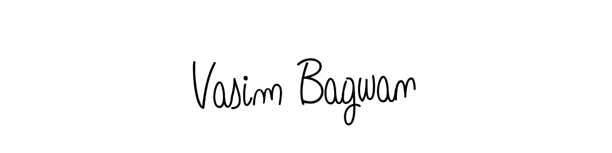 How to Draw Vasim Bagwan signature style? Angelique-Rose-font-FFP is a latest design signature styles for name Vasim Bagwan. Vasim Bagwan signature style 5 images and pictures png