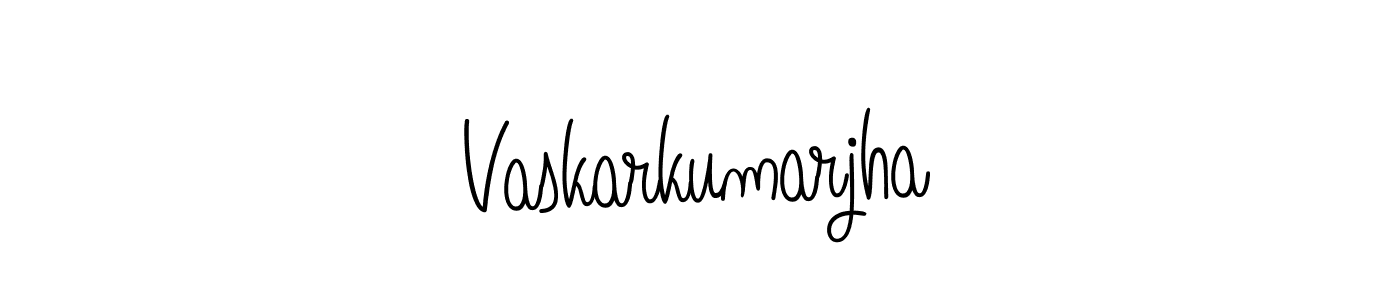 Create a beautiful signature design for name Vaskarkumarjha. With this signature (Angelique-Rose-font-FFP) fonts, you can make a handwritten signature for free. Vaskarkumarjha signature style 5 images and pictures png