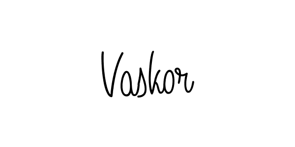 How to Draw Vaskor signature style? Angelique-Rose-font-FFP is a latest design signature styles for name Vaskor. Vaskor signature style 5 images and pictures png