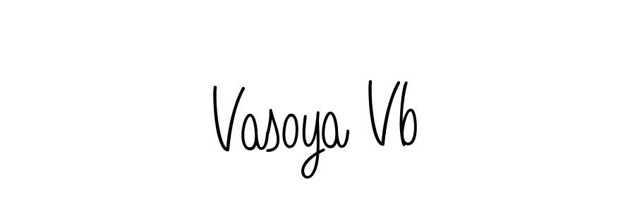 Vasoya Vb stylish signature style. Best Handwritten Sign (Angelique-Rose-font-FFP) for my name. Handwritten Signature Collection Ideas for my name Vasoya Vb. Vasoya Vb signature style 5 images and pictures png