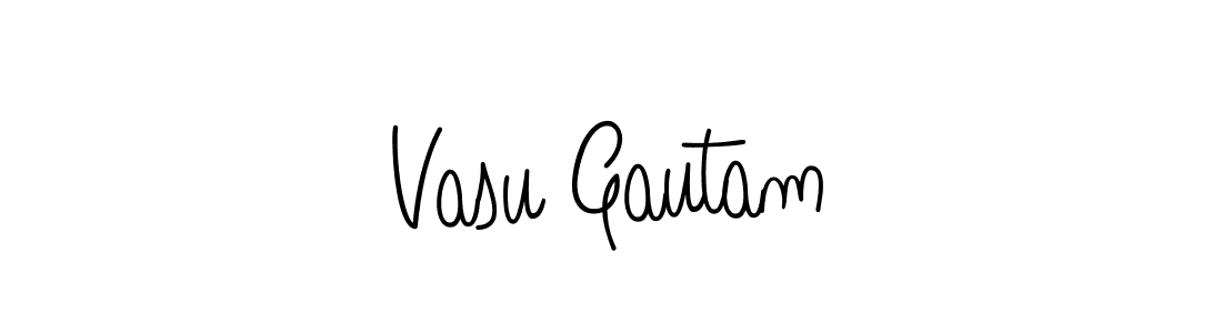 Use a signature maker to create a handwritten signature online. With this signature software, you can design (Angelique-Rose-font-FFP) your own signature for name Vasu Gautam. Vasu Gautam signature style 5 images and pictures png