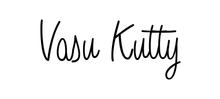 Build your personal autograph collection for name Vasu Kutty with Angelique-Rose-font-FFP design. Browse, select, and save your favorites. Vasu Kutty signature style 5 images and pictures png