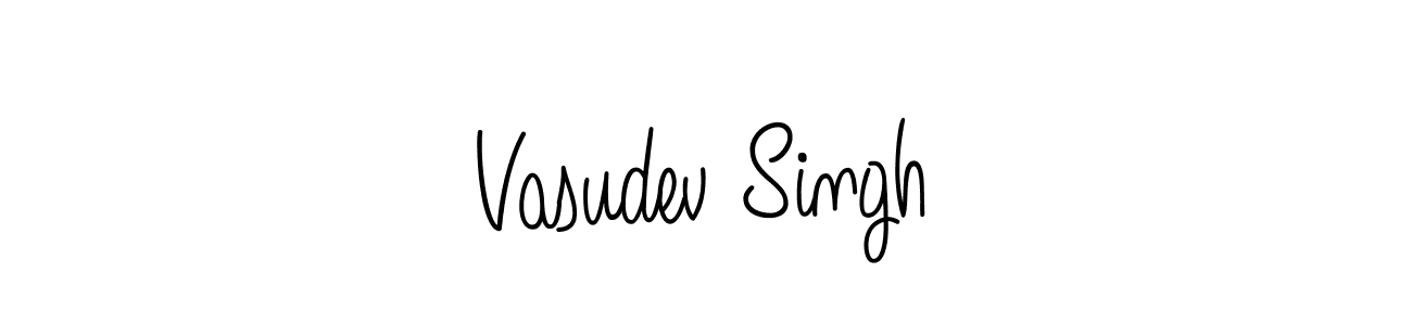 Design your own signature with our free online signature maker. With this signature software, you can create a handwritten (Angelique-Rose-font-FFP) signature for name Vasudev Singh. Vasudev Singh signature style 5 images and pictures png