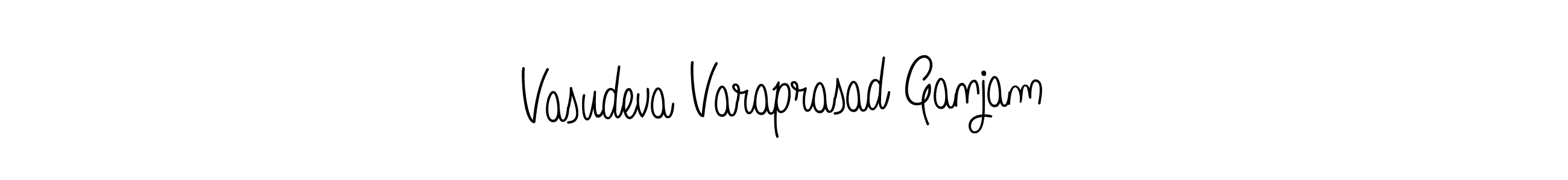 How to make Vasudeva Varaprasad Ganjam name signature. Use Angelique-Rose-font-FFP style for creating short signs online. This is the latest handwritten sign. Vasudeva Varaprasad Ganjam signature style 5 images and pictures png