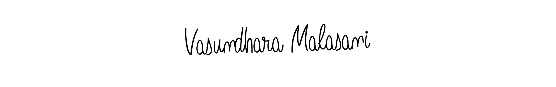 Use a signature maker to create a handwritten signature online. With this signature software, you can design (Angelique-Rose-font-FFP) your own signature for name Vasundhara Malasani. Vasundhara Malasani signature style 5 images and pictures png