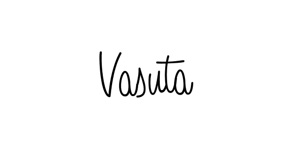 Vasuta stylish signature style. Best Handwritten Sign (Angelique-Rose-font-FFP) for my name. Handwritten Signature Collection Ideas for my name Vasuta. Vasuta signature style 5 images and pictures png