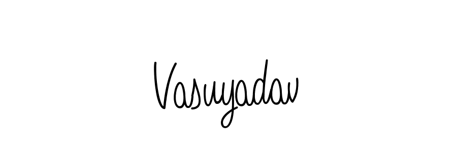 How to Draw Vasuyadav signature style? Angelique-Rose-font-FFP is a latest design signature styles for name Vasuyadav. Vasuyadav signature style 5 images and pictures png
