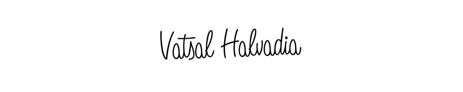 The best way (Angelique-Rose-font-FFP) to make a short signature is to pick only two or three words in your name. The name Vatsal Halvadia include a total of six letters. For converting this name. Vatsal Halvadia signature style 5 images and pictures png