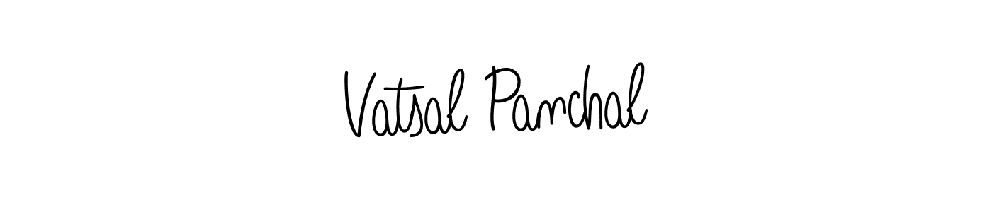 Use a signature maker to create a handwritten signature online. With this signature software, you can design (Angelique-Rose-font-FFP) your own signature for name Vatsal Panchal. Vatsal Panchal signature style 5 images and pictures png