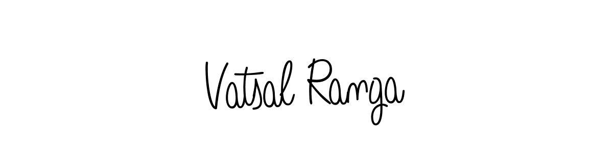 How to make Vatsal Ranga name signature. Use Angelique-Rose-font-FFP style for creating short signs online. This is the latest handwritten sign. Vatsal Ranga signature style 5 images and pictures png