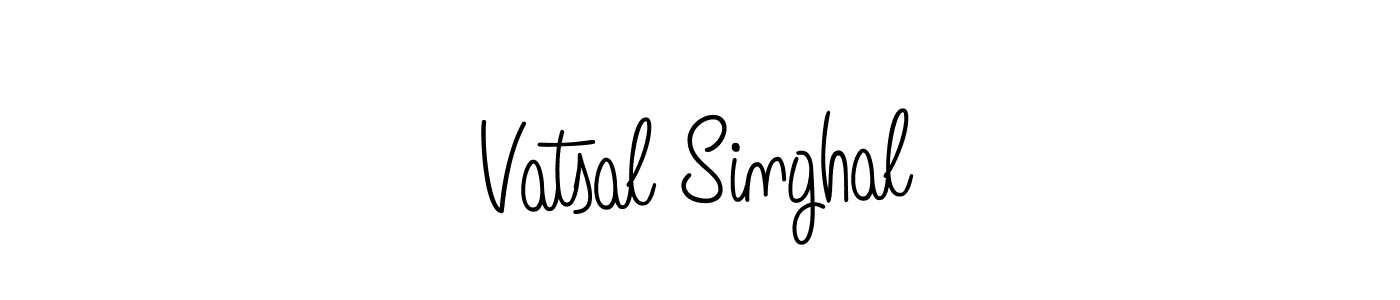 Design your own signature with our free online signature maker. With this signature software, you can create a handwritten (Angelique-Rose-font-FFP) signature for name Vatsal Singhal. Vatsal Singhal signature style 5 images and pictures png