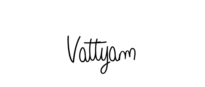 You should practise on your own different ways (Angelique-Rose-font-FFP) to write your name (Vattyam) in signature. don't let someone else do it for you. Vattyam signature style 5 images and pictures png