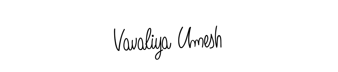How to Draw Vavaliya Umesh signature style? Angelique-Rose-font-FFP is a latest design signature styles for name Vavaliya Umesh. Vavaliya Umesh signature style 5 images and pictures png