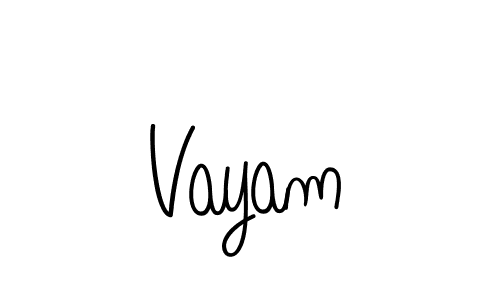 Vayam stylish signature style. Best Handwritten Sign (Angelique-Rose-font-FFP) for my name. Handwritten Signature Collection Ideas for my name Vayam. Vayam signature style 5 images and pictures png