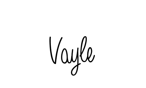 How to make Vayle name signature. Use Angelique-Rose-font-FFP style for creating short signs online. This is the latest handwritten sign. Vayle signature style 5 images and pictures png