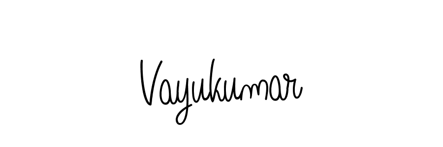 Create a beautiful signature design for name Vayukumar. With this signature (Angelique-Rose-font-FFP) fonts, you can make a handwritten signature for free. Vayukumar signature style 5 images and pictures png