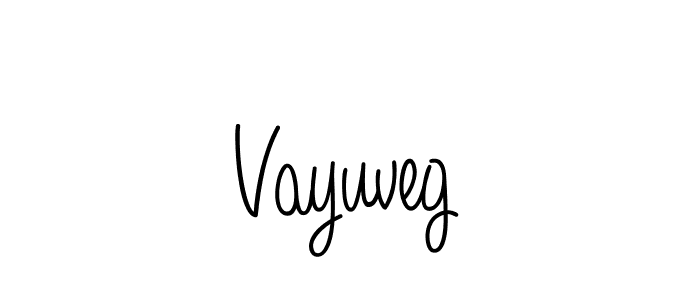 Use a signature maker to create a handwritten signature online. With this signature software, you can design (Angelique-Rose-font-FFP) your own signature for name Vayuveg. Vayuveg signature style 5 images and pictures png