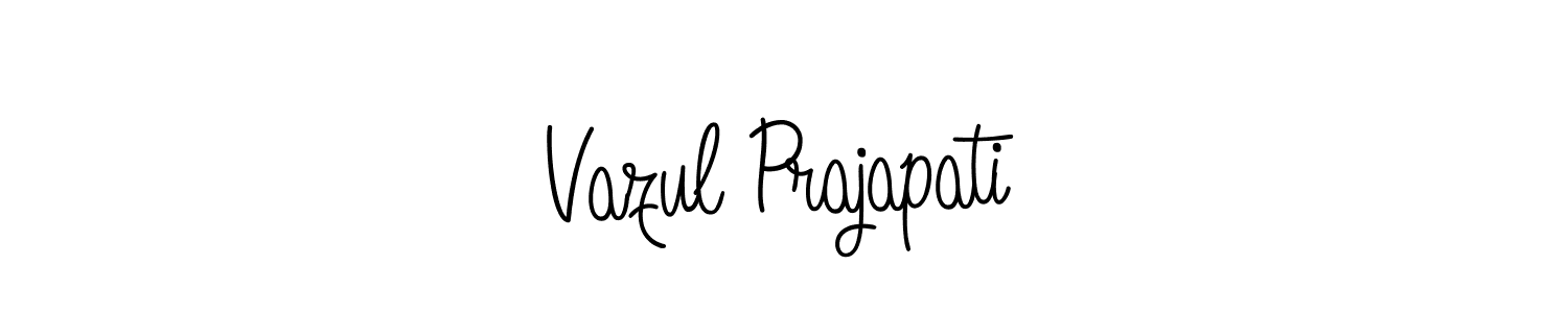 if you are searching for the best signature style for your name Vazul Prajapati. so please give up your signature search. here we have designed multiple signature styles  using Angelique-Rose-font-FFP. Vazul Prajapati signature style 5 images and pictures png