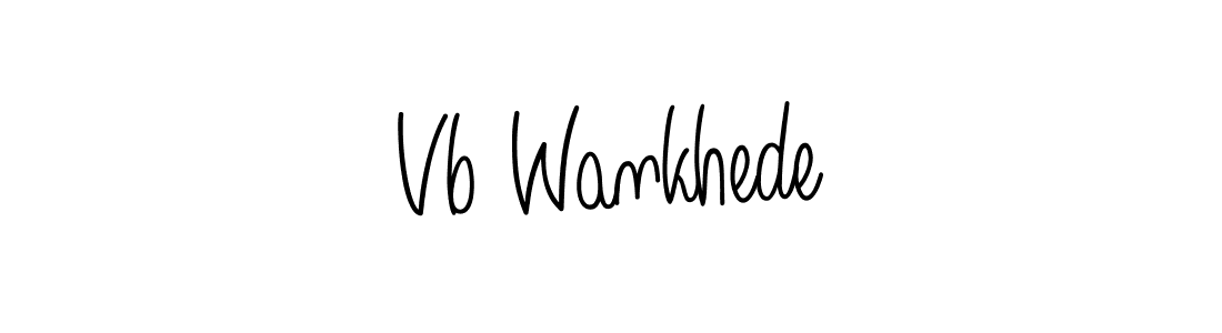 You should practise on your own different ways (Angelique-Rose-font-FFP) to write your name (Vb Wankhede) in signature. don't let someone else do it for you. Vb Wankhede signature style 5 images and pictures png