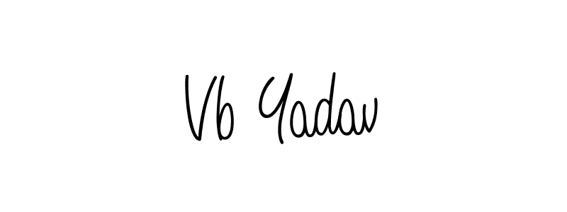 Make a beautiful signature design for name Vb Yadav. With this signature (Angelique-Rose-font-FFP) style, you can create a handwritten signature for free. Vb Yadav signature style 5 images and pictures png