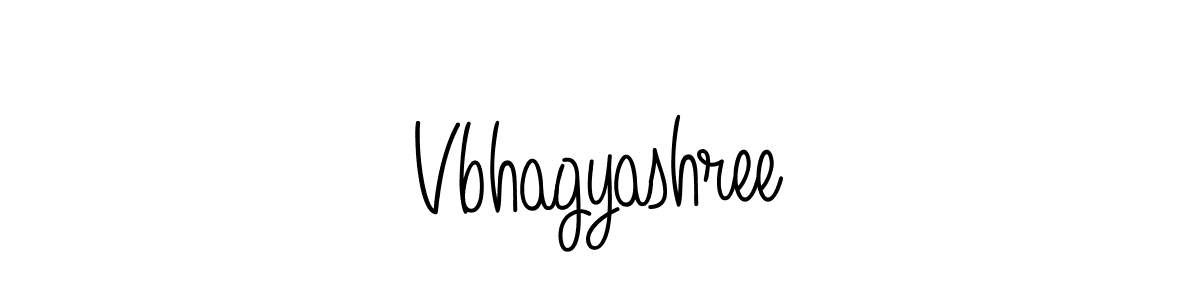 Make a beautiful signature design for name Vbhagyashree. With this signature (Angelique-Rose-font-FFP) style, you can create a handwritten signature for free. Vbhagyashree signature style 5 images and pictures png