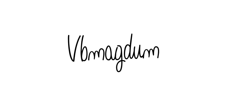 The best way (Angelique-Rose-font-FFP) to make a short signature is to pick only two or three words in your name. The name Vbmagdum include a total of six letters. For converting this name. Vbmagdum signature style 5 images and pictures png