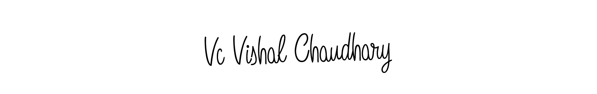 Use a signature maker to create a handwritten signature online. With this signature software, you can design (Angelique-Rose-font-FFP) your own signature for name Vc Vishal Chaudhary. Vc Vishal Chaudhary signature style 5 images and pictures png