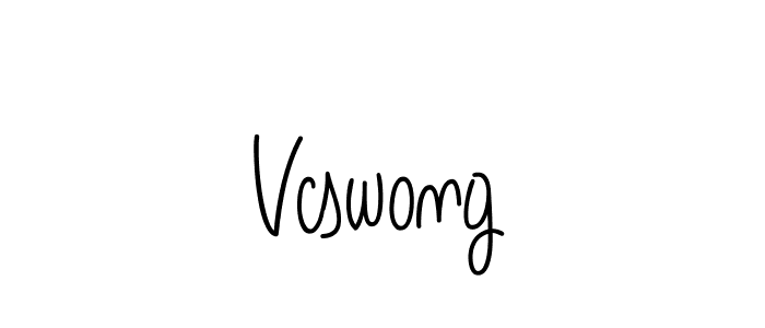 Design your own signature with our free online signature maker. With this signature software, you can create a handwritten (Angelique-Rose-font-FFP) signature for name Vcswong. Vcswong signature style 5 images and pictures png