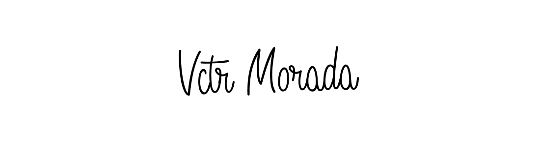 How to make Vctr Morada name signature. Use Angelique-Rose-font-FFP style for creating short signs online. This is the latest handwritten sign. Vctr Morada signature style 5 images and pictures png