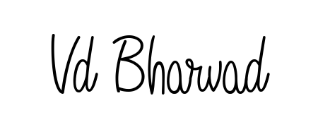 You should practise on your own different ways (Angelique-Rose-font-FFP) to write your name (Vd Bharvad) in signature. Don't let someone else do it for you. Vd Bharvad signature style 5 images and pictures png
