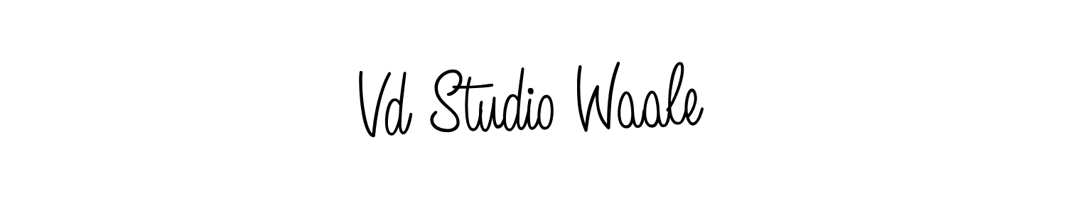 How to make Vd Studio Waale name signature. Use Angelique-Rose-font-FFP style for creating short signs online. This is the latest handwritten sign. Vd Studio Waale signature style 5 images and pictures png