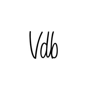 Vdb stylish signature style. Best Handwritten Sign (Angelique-Rose-font-FFP) for my name. Handwritten Signature Collection Ideas for my name Vdb. Vdb signature style 5 images and pictures png