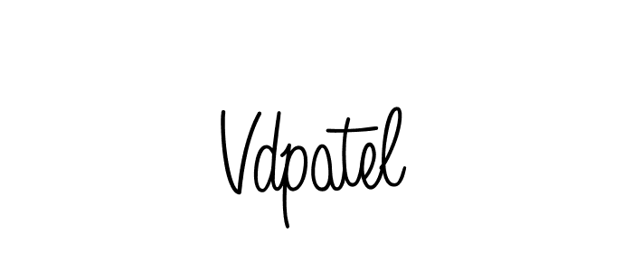 Use a signature maker to create a handwritten signature online. With this signature software, you can design (Angelique-Rose-font-FFP) your own signature for name Vdpatel. Vdpatel signature style 5 images and pictures png